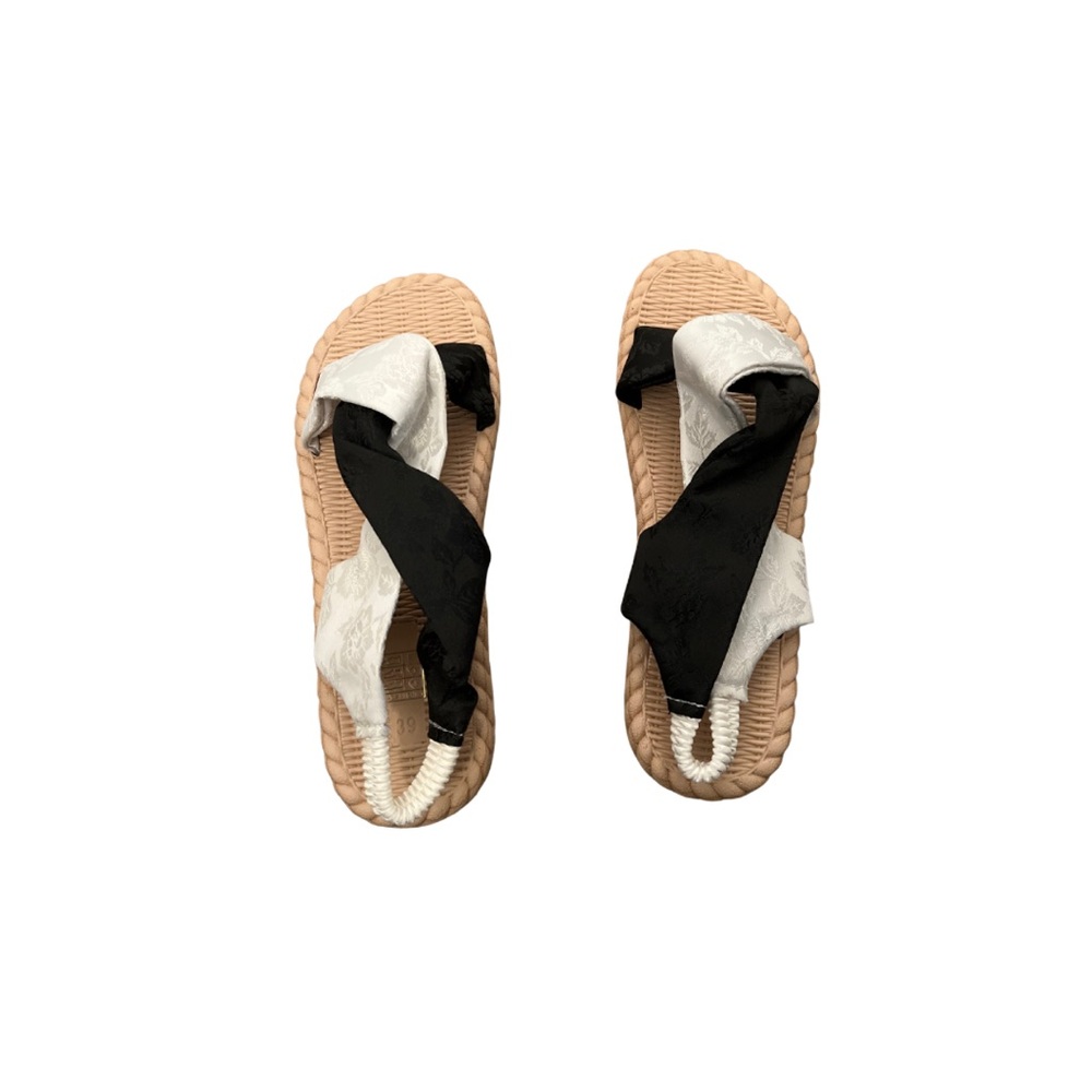 Black and White Sandals